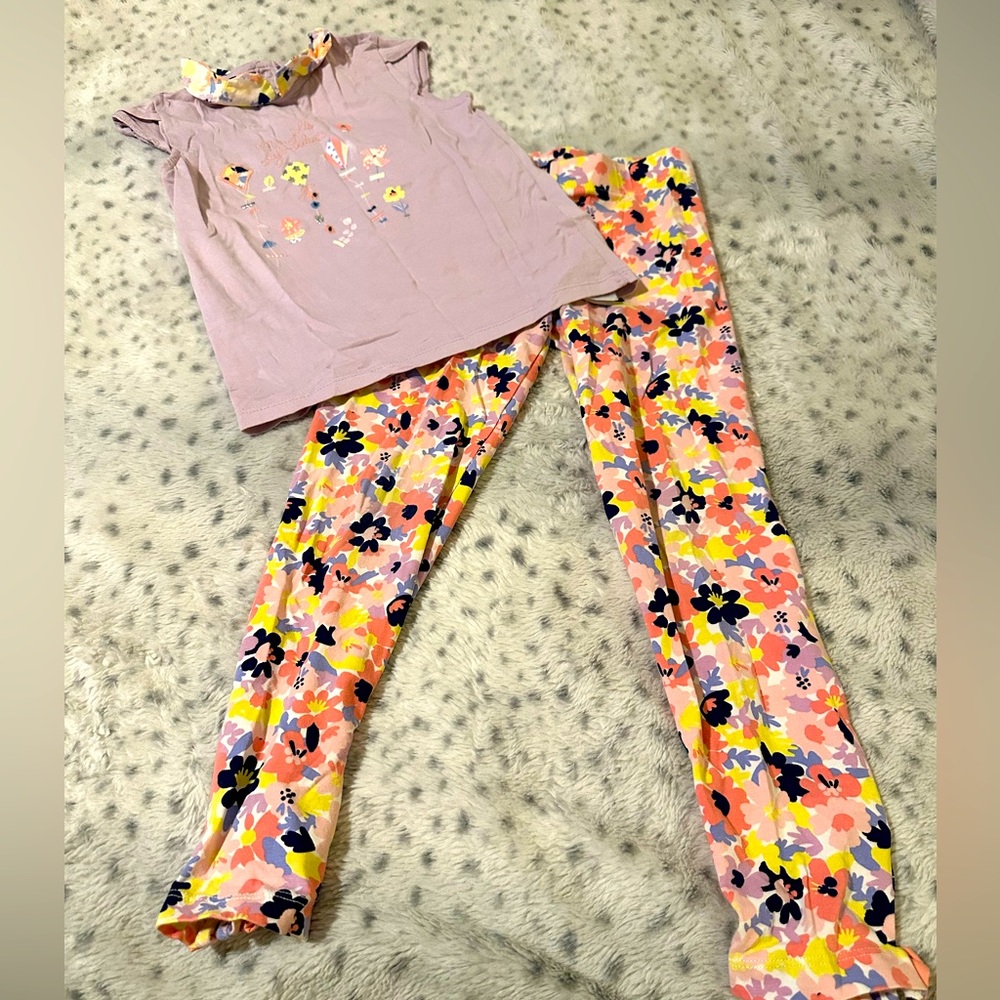 Floral Girls Set - Pink and Multicolor